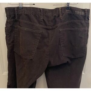 Gap 1969 Brown Corduroy Straight Leg Pants Jeans Zip 5-Pocket Men's 38 x 32